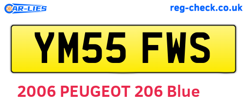 YM55FWS are the vehicle registration plates.