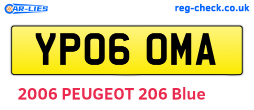 YP06OMA are the vehicle registration plates.