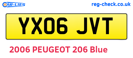 YX06JVT are the vehicle registration plates.