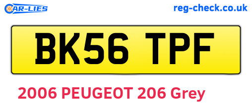 BK56TPF are the vehicle registration plates.