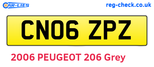 CN06ZPZ are the vehicle registration plates.