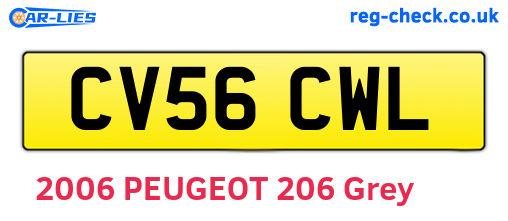 CV56CWL are the vehicle registration plates.