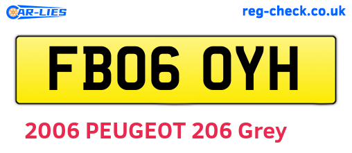 FB06OYH are the vehicle registration plates.