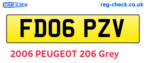 FD06PZV are the vehicle registration plates.