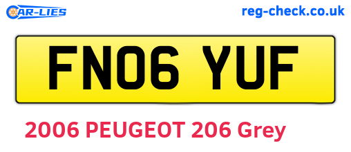 FN06YUF are the vehicle registration plates.
