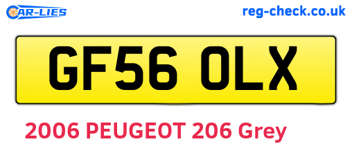 GF56OLX are the vehicle registration plates.