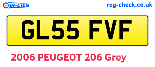 GL55FVF are the vehicle registration plates.