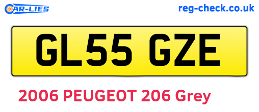 GL55GZE are the vehicle registration plates.