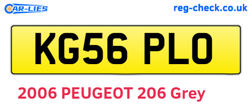 KG56PLO are the vehicle registration plates.