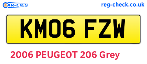 KM06FZW are the vehicle registration plates.