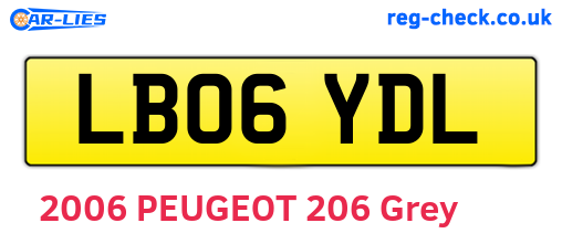 LB06YDL are the vehicle registration plates.