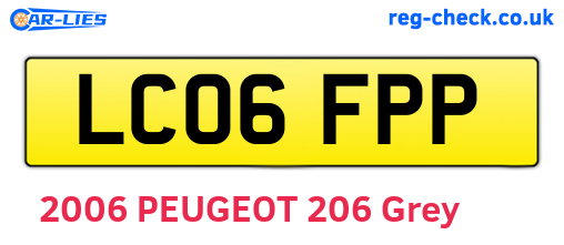 LC06FPP are the vehicle registration plates.