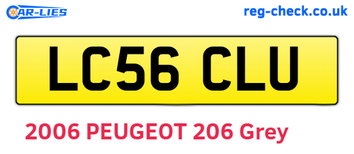 LC56CLU are the vehicle registration plates.