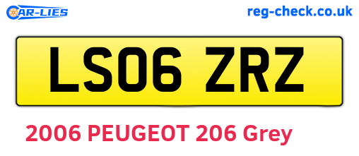 LS06ZRZ are the vehicle registration plates.