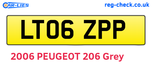LT06ZPP are the vehicle registration plates.
