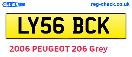 LY56BCK are the vehicle registration plates.