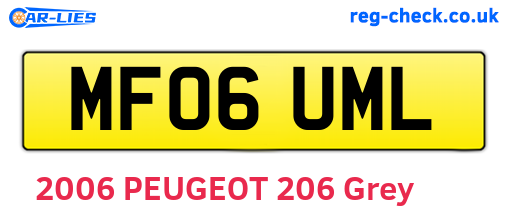 MF06UML are the vehicle registration plates.