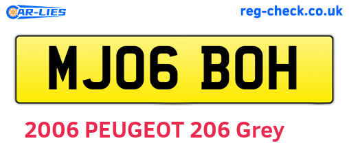 MJ06BOH are the vehicle registration plates.