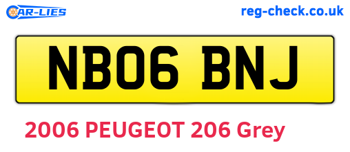 NB06BNJ are the vehicle registration plates.
