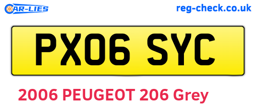 PX06SYC are the vehicle registration plates.