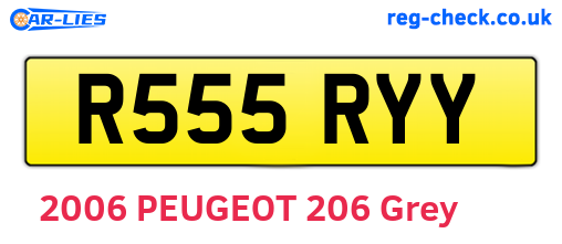 R555RYY are the vehicle registration plates.