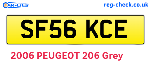 SF56KCE are the vehicle registration plates.