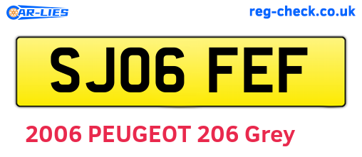 SJ06FEF are the vehicle registration plates.