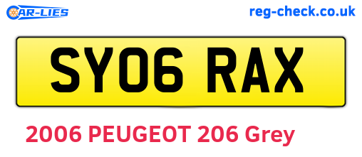SY06RAX are the vehicle registration plates.