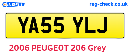 YA55YLJ are the vehicle registration plates.