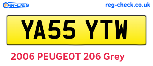 YA55YTW are the vehicle registration plates.