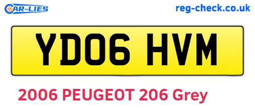 YD06HVM are the vehicle registration plates.