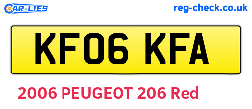 KF06KFA are the vehicle registration plates.
