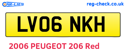 LV06NKH are the vehicle registration plates.