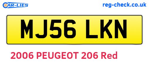MJ56LKN are the vehicle registration plates.