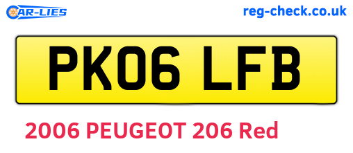 PK06LFB are the vehicle registration plates.
