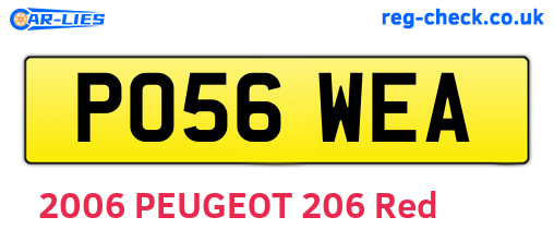 PO56WEA are the vehicle registration plates.