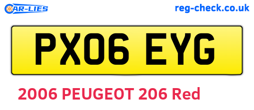 PX06EYG are the vehicle registration plates.
