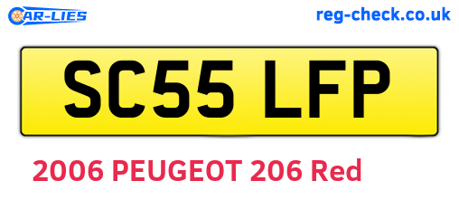 SC55LFP are the vehicle registration plates.