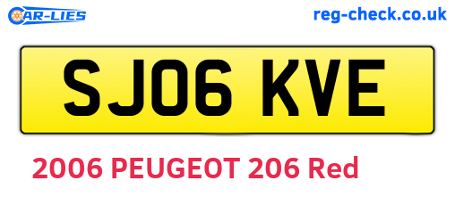 SJ06KVE are the vehicle registration plates.