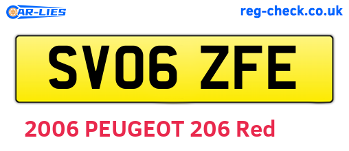 SV06ZFE are the vehicle registration plates.