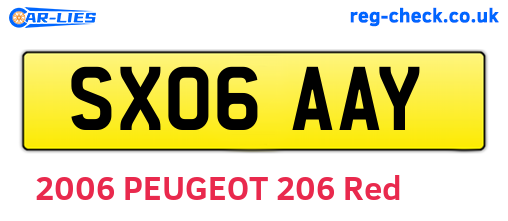 SX06AAY are the vehicle registration plates.
