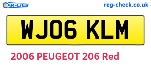 WJ06KLM are the vehicle registration plates.