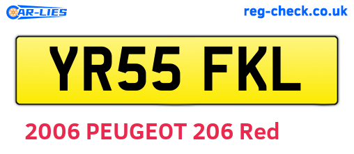YR55FKL are the vehicle registration plates.