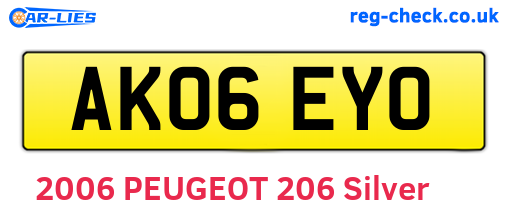 AK06EYO are the vehicle registration plates.