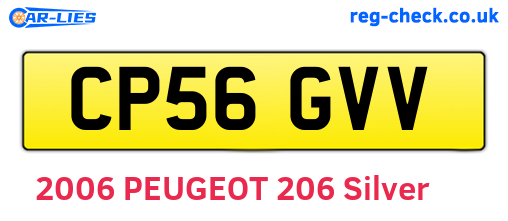 CP56GVV are the vehicle registration plates.