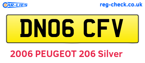 DN06CFV are the vehicle registration plates.