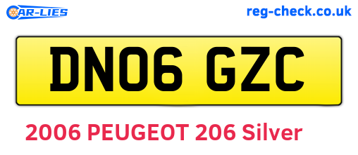 DN06GZC are the vehicle registration plates.