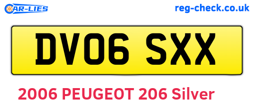 DV06SXX are the vehicle registration plates.