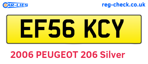 EF56KCY are the vehicle registration plates.
