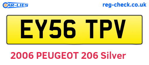 EY56TPV are the vehicle registration plates.